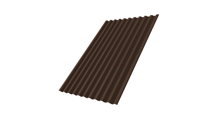 Профнастил С21R GL 0,5 Rooftop Бархат RAL 8017 шоколад