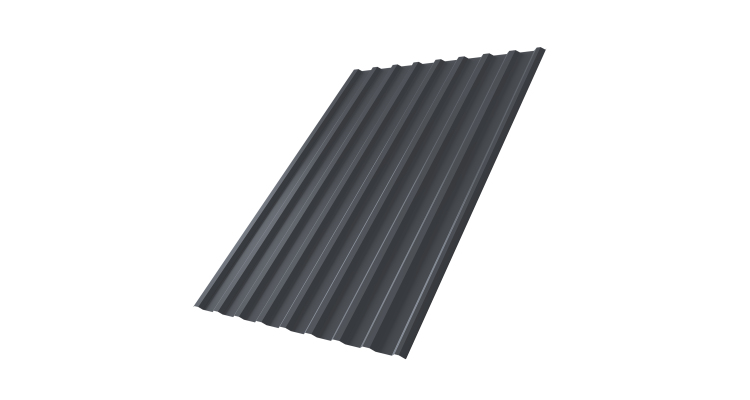 Профнастил С20R 0,4 PE-Double RAL 7024 мокрый асфальт