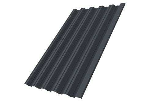 Профнастил HC35R Grand Line 0,5 Drap TX RAL 7024 мокрый асфальт