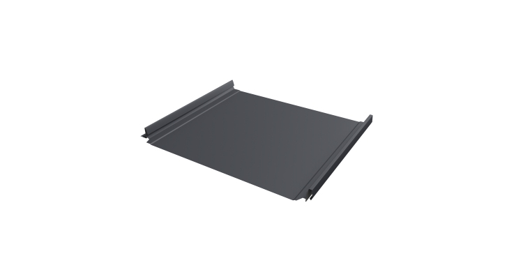 Кликфальц Pro Grand Line 0,45 PE с пленкой на замках RAL 7024 мокрый асфальт