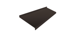 Отлив простой 200 0,5 Satin с пленкой RR 32 темно-коричневый (2м)