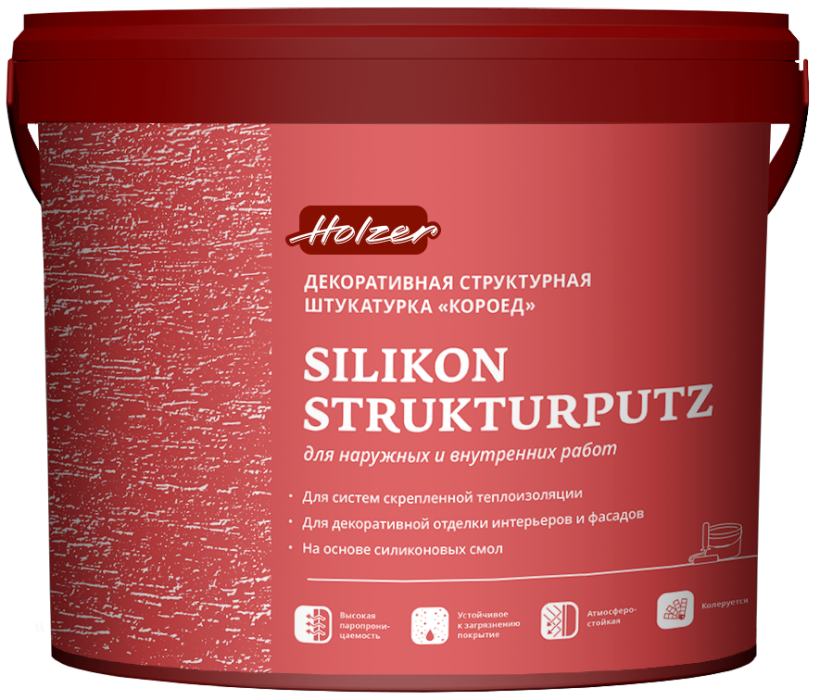 Silikon Strukturputz R 15 /R 25 Хольцер Силикон Структурпутц Р 15/ Р 25 «Короед», 25