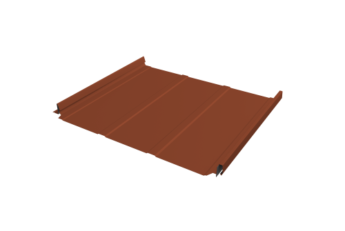 Кликфальц Pro Line Grand Line 0,45 Drap TX с пленкой на замках RAL 8004 терракота