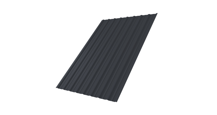 Профнастил С10A 0,45 PE RAL 7024 мокрый асфальт