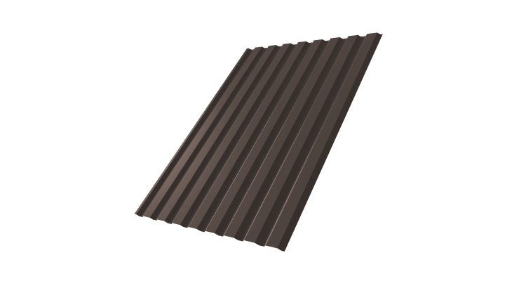 Профнастил С20A 0.5 Satin Matt TX RR 32 темно-коричневый