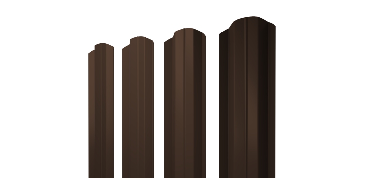 Штакетник М-образный В фигурный 0,5 Drap RAL 8017 шоколад
