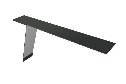 Планка карнизная фальц 130х80 0,5 Satin с пленкой RAL 7016 антрацитово-серый (2м)