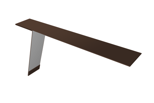 Планка карнизная фальц 130х80 0,5 Satin Matt RAL 8017 шоколад (3м)