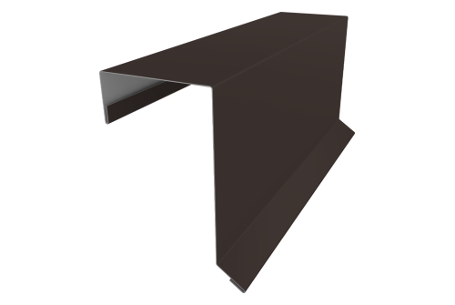 Планка торцевая кровельная фальц 65х97 0,45 Drap RR 32 темно-коричневый (3м)