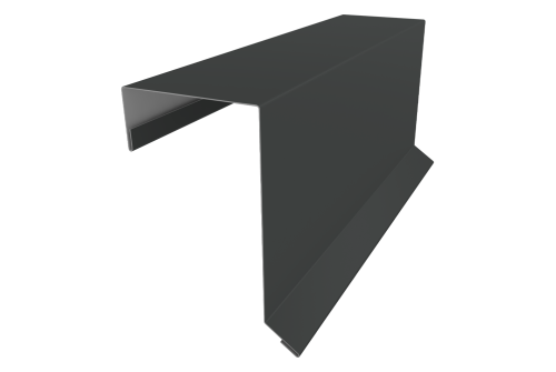 Планка торцевая кровельная фальц 65х97 0,5 Satin с пленкой RAL 7016 антрацитово-серый (3м)