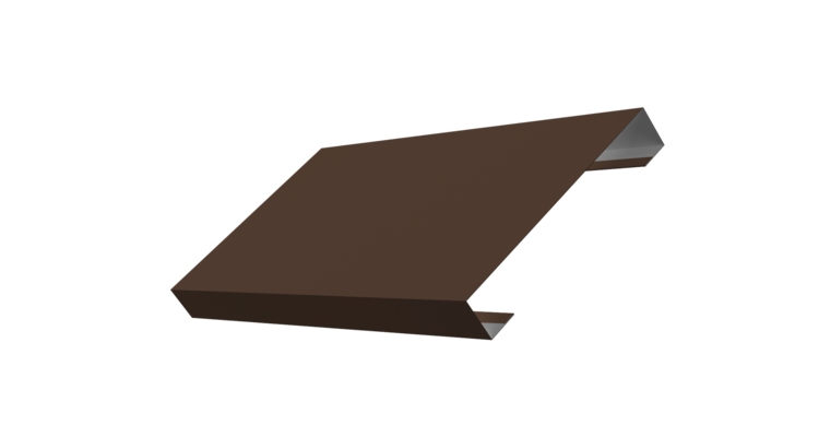 Ламель лицевая 125 забора жалюзи Texas 0.5 Satin с пленкой RAL 8017 шоколад