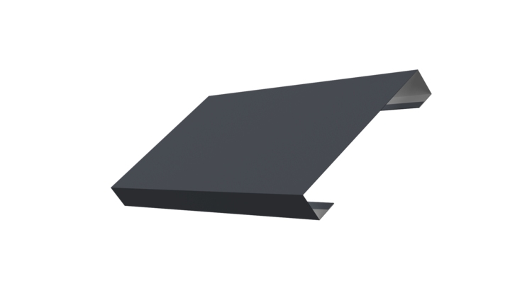 Ламель лицевая 125 забора жалюзи Texas 0.45 Drap TX RAL 7024 мокрый асфальт