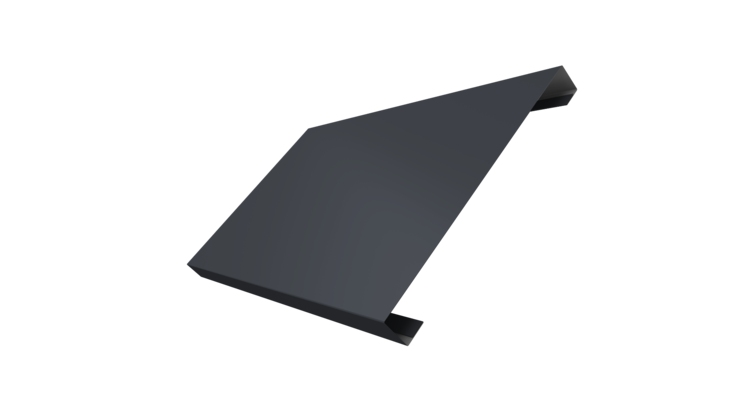 Ламель лицевая 200 забора жалюзи Texas 0.5 PurLite Matt с пленкой RAL 7024 мокрый асфальт