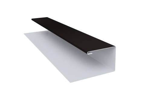 Планка П-образная Экобрус Grand Line 0,45 Drap RAL 9005 черный (3м)