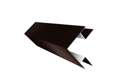 Планка угла внешнего сложного Экобрус Grand Line 0,5 Satin Matt RAL 8017 шоколад (3м)