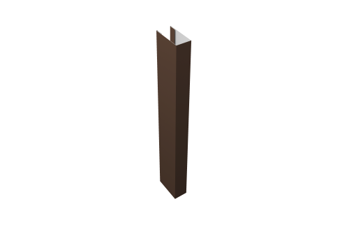 Стойка Texas для калиток и ворот 0,5 PurPro Matt 275 RAL 8017 шоколад (1,8м)