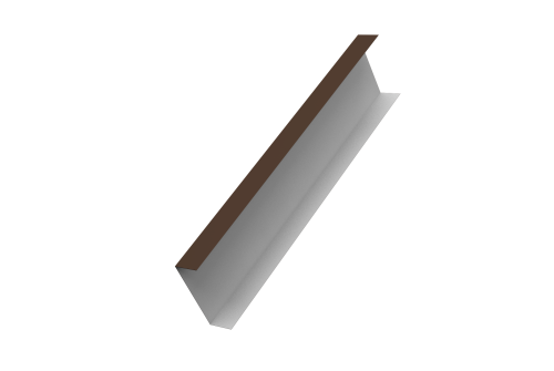 Декоративная накладка на столб универсальная 60х60 для забора жалюзи 0,5 Rooftop Бархат RAL 8017 шоколад (2м)