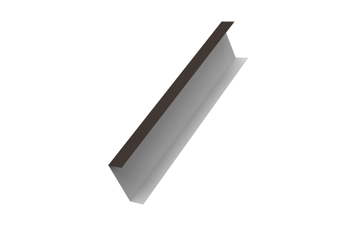 Декоративная накладка на столб универсальная 60х60 для забора жалюзи 0,5 PurPro RR 32 темно-коричневый (2,5м)