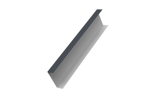 Декоративная накладка на столб универсальная 62х55 для забора жалюзи 0,7 PE RAL 7024 мокрый асфальт (2,5м)