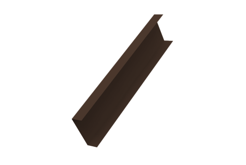 Декоративная накладка на столб универсальная 80х80 для забора жалюзи 0,5 Velur X RAL 8017 шоколад (2м)