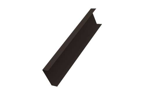 Декоративная накладка на столб универсальная 80х80 для забора жалюзи 0,5 Velur X RR 32 темно-коричневый (2м)