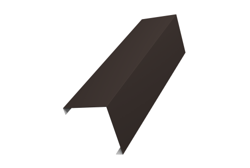 Декоративная накладка на столб универсальная угловая 60х60 для забора жалюзи 0,5 PurPro RR 32 темно-коричневый (3м)