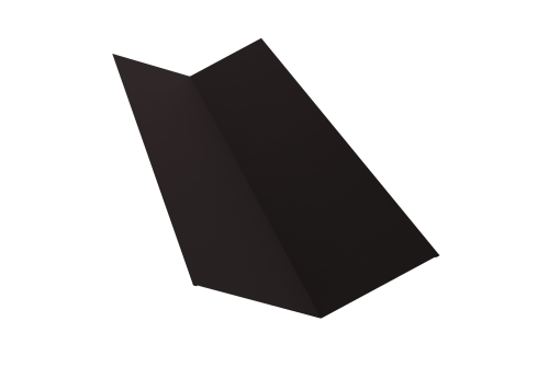 Планка ендовы верхней 145х145 0,45 Drap ST RAL 9005 черный (3м)