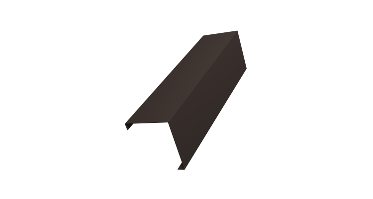 Декоративная накладка на столб универсальная угловая 80х80 для забора жалюзи 0,5 Atlas X RR 32 темно-коричневый (3м)