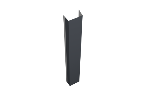 Крепежная планка нижняя Texas 0,5 Satin Matt RAL 7024 мокрый асфальт (1,8м)