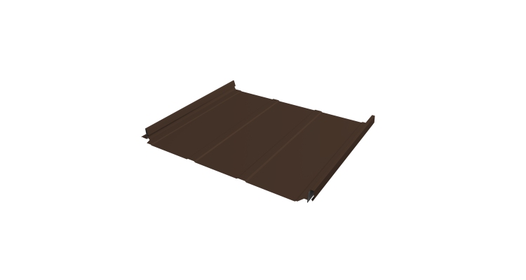 Кликфальц Pro Line Grand Line 0,5 PurLite Matt с пленкой на замках RAL 8017 шоколад