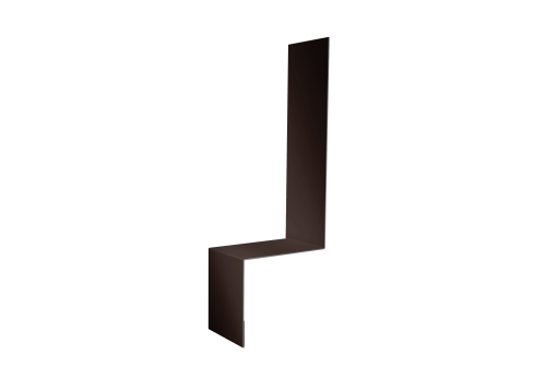 Планка примыкание боковое фальц 0,45 Drap TX RAL 8017 шоколад (3м)