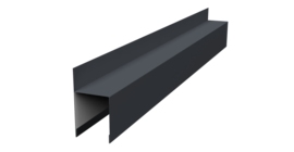 Планка опорная составная внешняя для забора жалюзи Palermo 0,5 Drap RAL 7024 мокрый асфальт (1,8м)