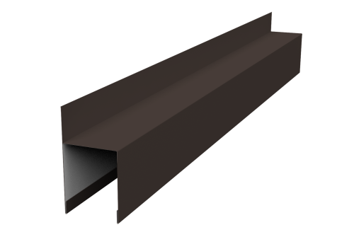 Планка опорная составная внешняя для забора жалюзи Palermo 0,5 PurPro RR 32 темно-коричневый (2м)