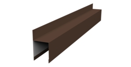Планка опорная составная внешняя для забора жалюзи Palermo 0,45 Drap ST RAL 8017 шоколад (2м)