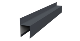 Планка опорная составная внешняя для забора жалюзи Palermo 0,45 PE RAL 7024 мокрый асфальт (2м)