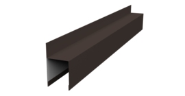 Планка опорная составная внешняя для забора жалюзи Palermo 0,5 PurPro Matt 275 RR 32 темно-коричневый (2,5м)