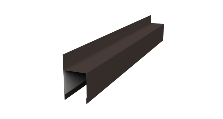 Планка опорная составная внешняя для забора жалюзи Palermo 0,5 PurPro Matt 275 RR 32 темно-коричневый (2,5м)