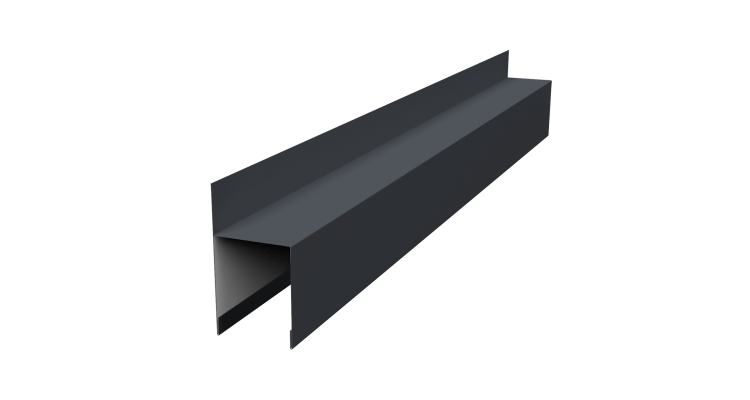 Планка опорная составная внешняя для забора жалюзи Palermo 0,45 Drap TR RAL 7024 мокрый асфальт (2,5м)