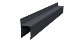 Планка опорная составная внешняя для забора жалюзи Palermo 0,45 PE-Double RAL 7024 мокрый асфальт (3м)