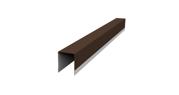 Планка опорная составная внутренняя для забора жалюзи Palermo 0,5 Satin Matt TX RAL 8017 шоколад (1,8м)