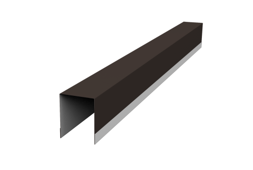 Планка опорная составная внутренняя для забора жалюзи Palermo 0,45 Drap TR RR 32 темно-коричневый (1,8м)