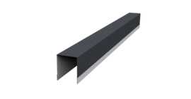 Планка опорная составная внутренняя для забора жалюзи Palermo 0,5 Velur X RAL 7024 мокрый асфальт (2м)