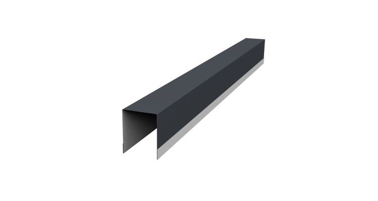 Планка опорная составная внутренняя для забора жалюзи Palermo 0,5 Atlas X RAL 7024 мокрый асфальт (2,5м)