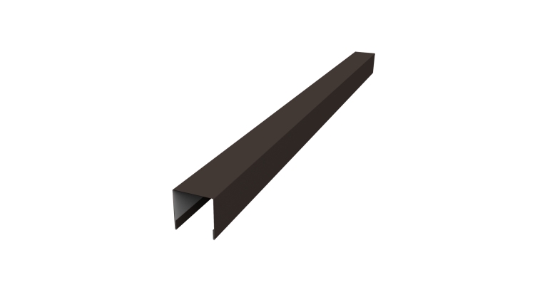 Планка вертикальная лицевая для забора жалюзи Palermo 0,5 Satin RR 32 темно-коричневый (1,8м)