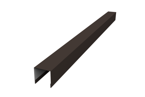 Планка вертикальная лицевая для забора жалюзи Palermo 0,5 PurPro Matt 275 RR 32 темно-коричневый (2м)