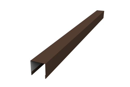 Планка вертикальная лицевая для забора жалюзи Palermo 0,5 PurPro Matt 275 RAL 8017 шоколад (2м)