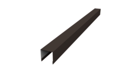 Планка вертикальная лицевая для забора жалюзи Palermo 0,5 Satin Matt TX RR 32 темно-коричневый (2,5м)