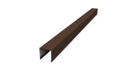 Планка вертикальная лицевая для забора жалюзи Palermo 0,5 Drap TX RAL 8017 шоколад (3м)
