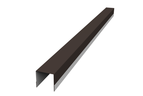 Планка вертикальная обратная для забора жалюзи Palermo 0,45 Drap RR 32 темно-коричневый (2м)