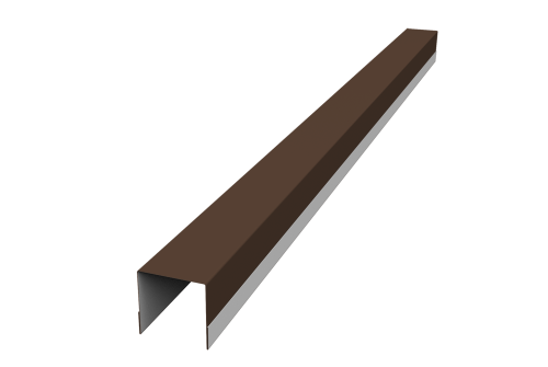 Планка вертикальная обратная для забора жалюзи Palermo 0,45 Drap ST RAL 8017 шоколад (2м)